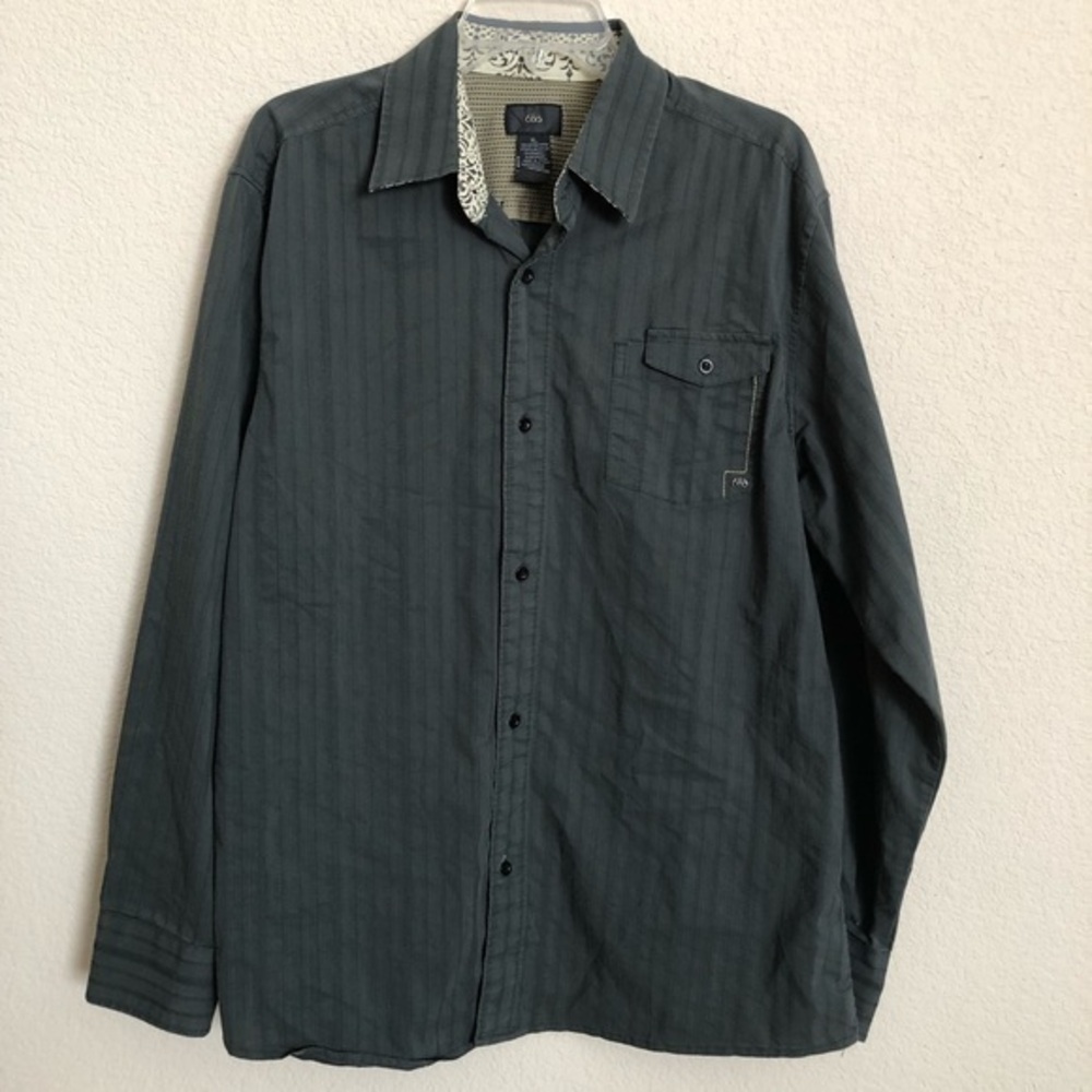686 Men's Green Long Sleeve Casual Button Down Shirt XL